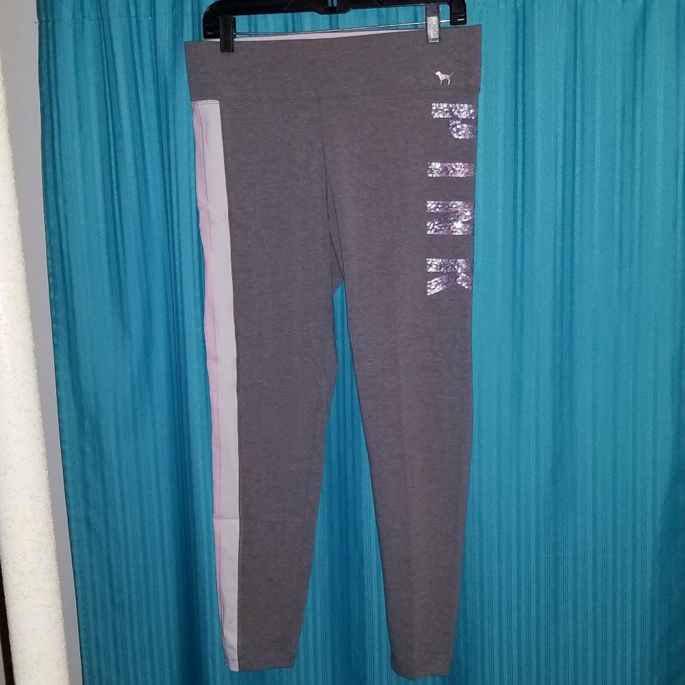 Large VS PINK bling yoga leggings NIP